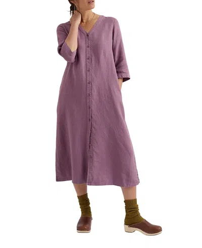 Seasalt Cornwall Word Posey Linen Shift Dress In Pink