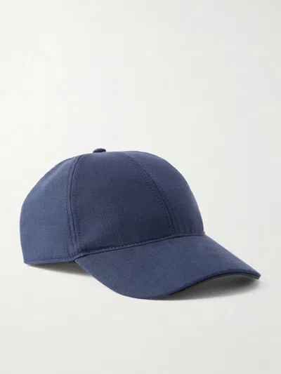 Sease 2.0 Logo-print Wool-blend Baseball Cap In Blue
