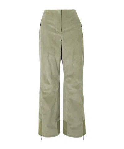 Sease Akuna Padded Corduroy Straight-leg Ski Pants In Green