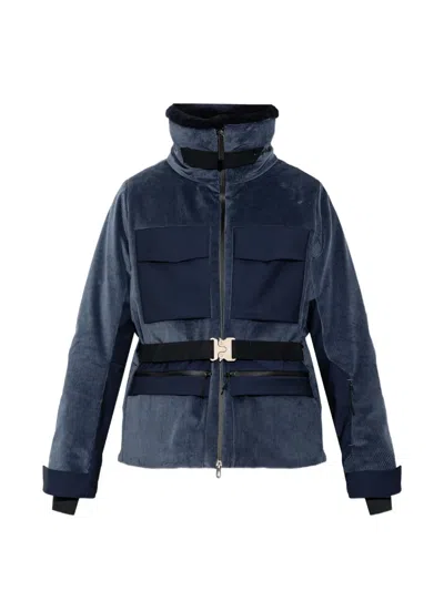 Sease Altai Belted Corduroy Ski Jacket In Blue