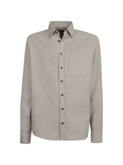 Sease Button-down Chest-pocket Shirt In Gray