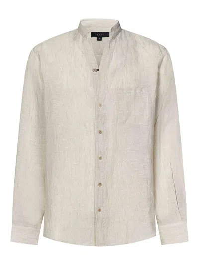Sease Fish Tail Shirt In Sand-colored Linen In Beige