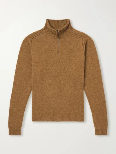 Sease Cashmere Half-zip Sweater In Brown