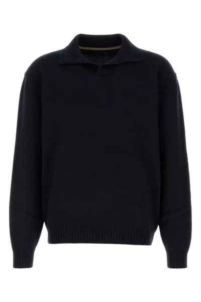 Sease Cashmere Polo Shirt In Black