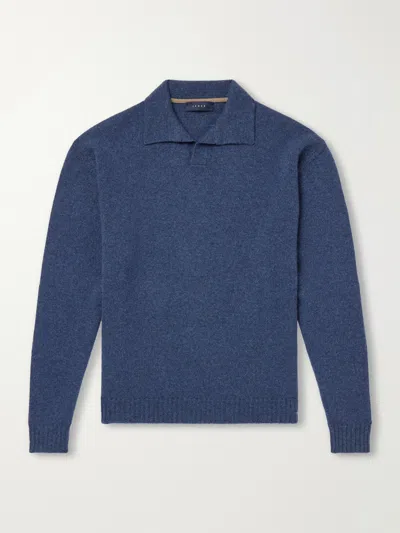 Sease Cashmere Polo Sweater In Blue