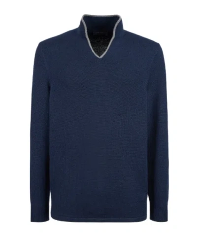 Sease Cashmere V-neck Sweater In Blue
