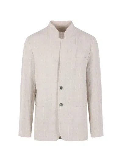 Sease Check-pattern Shirt In Neutral