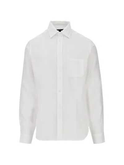 Sease Classic Bd Linen Chest-pocket Shirt In White