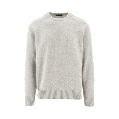 Sease Coarsehair Cashmere Crewneck Sweater In Gray