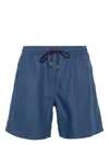 Sease Drawstring-waist Hemp Shorts In Blue
