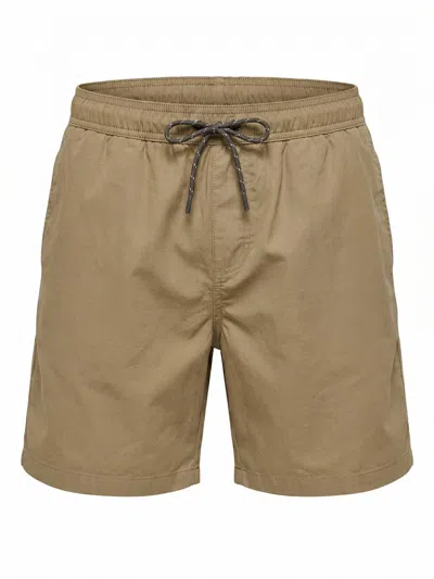 Sease Drawstring Swim Shorts In Brown