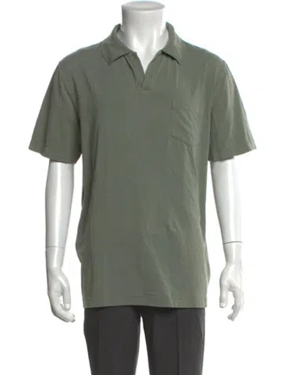 Pre-owned Sease Collar Short Sleeve Polo Shirt In Green