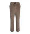 Sease Cotton-blend Corduroy Drawstring Trousers In Gray