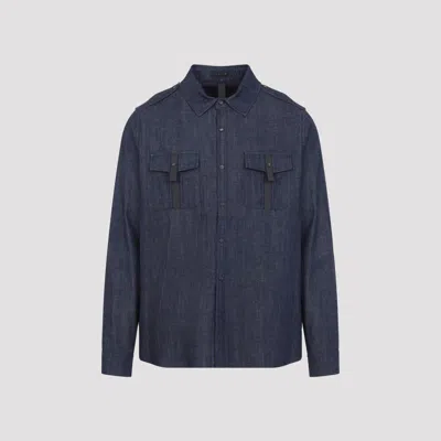Sease Cotton Denim Overshirt In Blue