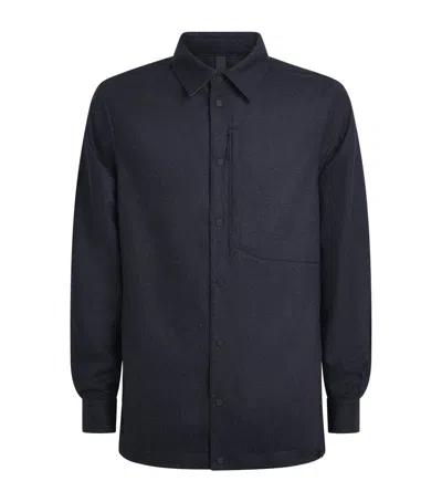 Sease Cotton Padded Gate 2.0 Overshirt In Navy