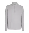 Sease Cotton Striped Polo Shirt In Grey