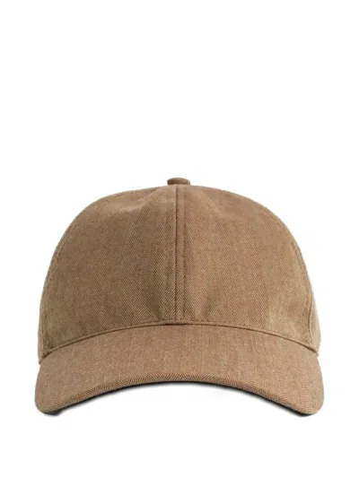 Sease Drawstring Baseball Cap In Brown
