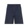 Sease Cod-2 Straight-leg Hemp Drawstring Shorts In Blue