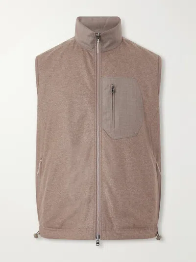 Sease Explorer Reversible Padded Cashmere And Wool Gilet In Brown
