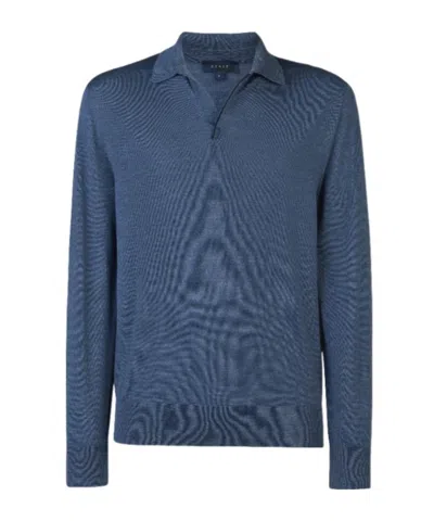 Sease Extra-fine Virgin Wool Polo Sweater In Blue