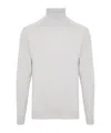 Sease Classic Turtle-neck Sweater With Ribbed Detailing In White
