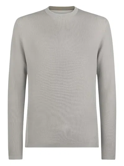 Sease Fine-knit T-shirt In Gray