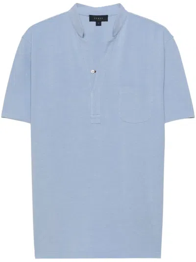 Sease Fish Tail Polo Shirt In Blue