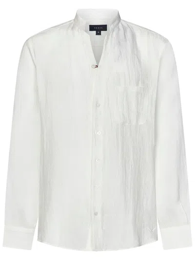 Sease Buttoned Long In White