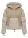 Sease Fur-trimmed Hooded Jacket In Neutral