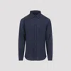 Sease Mini Hemp Button Down Shirt In Blue