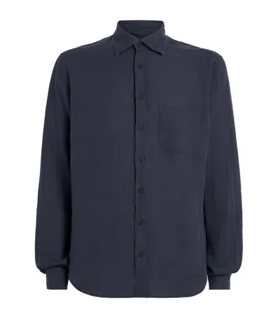 Sease Hemp Long-sleeve Shirt In Blue
