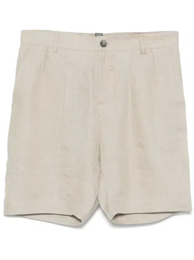 Sease Herringbone Bermuda Shorts In Beige