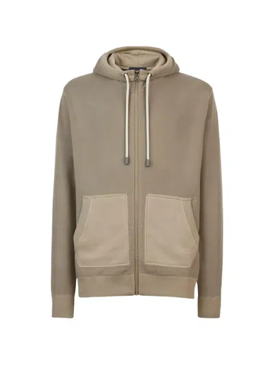 Sease Honeycomb-knit Zip-up Hoodie In Brown