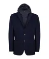 Sease Hooded Blazer In Blue