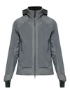 Sease Hooded Striped Jacket In Gray