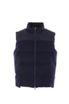 Sease Padded Zip Gilet In Multi