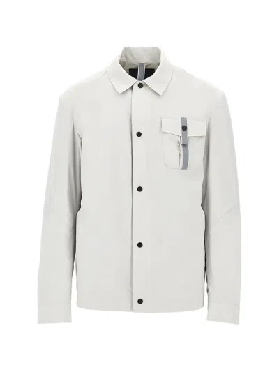 Sease Jib Set Patch-pocket Overshirt In Gray