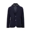 Sease L Blazer Jacket With Detachable Hood In Blue