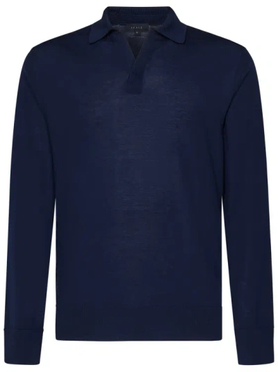 Sease Lasca Long-sleeved Polo Shirt In Blue