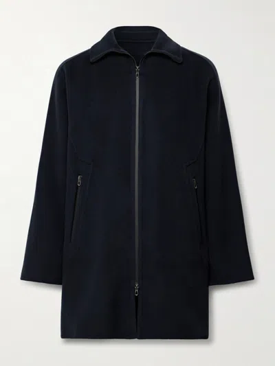 Sease Lifetime Double-faced Cashmere Coat In Blue