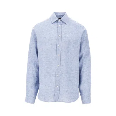 Sease Linen Classic Bd Shirt In Blue