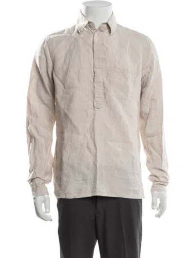 Pre-owned Sease Linen Long Sleeve Shirt In Neutrals