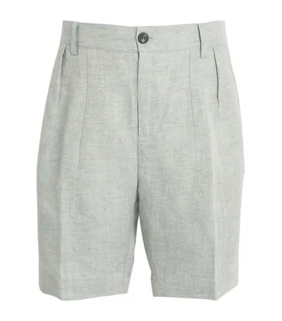 Sease Linen Tailored Shorts In Green