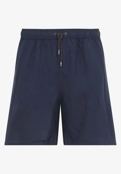 Sease Logo Label Swim Shorts In Blue