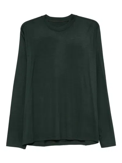 Sease Long-sleeve Wool T-shirt In Green