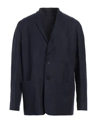 Sease Man Blazer Midnight Blue Size Xl Linen