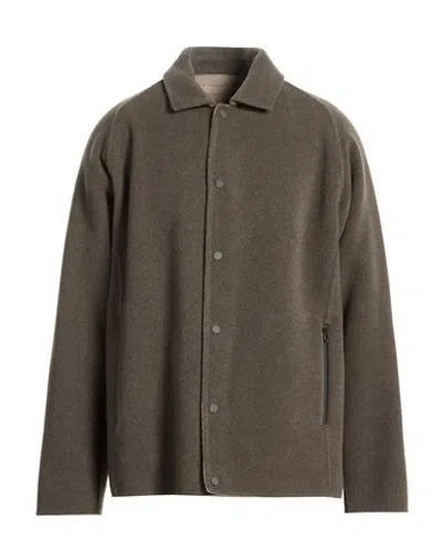 Sease Man Coat Grey Size Xxl Cashmere In Green