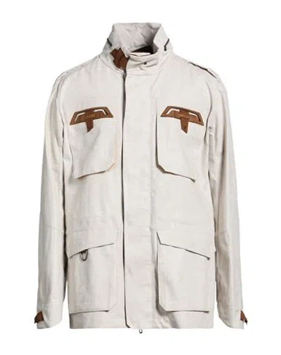 Sease Man Jacket Beige Size Xl Linen In Neutral