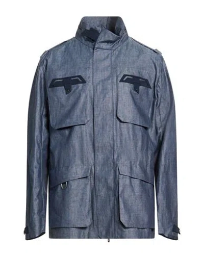 Sease Man Jacket Blue Size Xl Linen