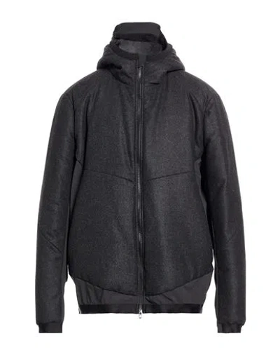 Sease Man Jacket Charcoal Size 46 Virgin Wool In Black